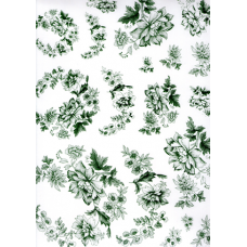 Ref. 78410 - DECALQUE FLORES VERDE ESCURO